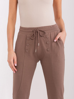 Hurt Brązowe spodnie dresowe z prostymi nogawkami