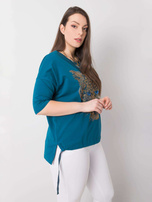 Morska bluzka plus size z aplikacją Darren