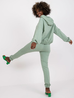 Pistacjowy dwuczęściowy komplet dresowy ze spodniami Natela 