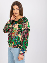 Zielona damska bluzka z printami Ruby 