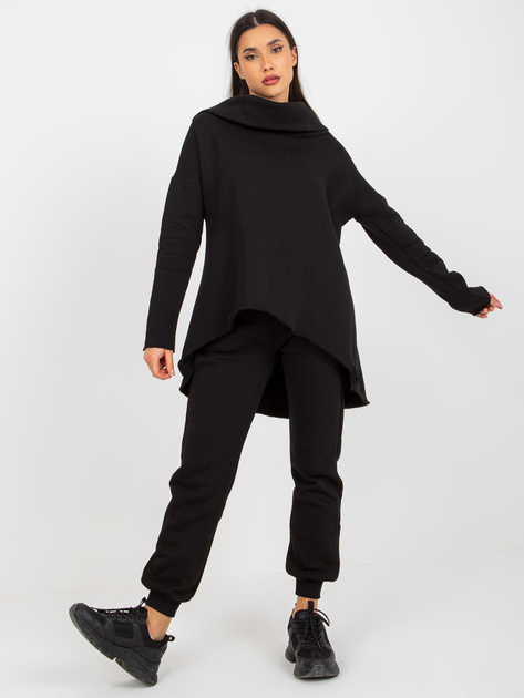 Hurt Czarny damski dresowy komplet basic ze spodniami