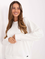 Ecru damska bluza z dłuższym tyłem