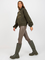 Hurt Khaki dresowa bluza z nadrukiem i szerokim rękawem