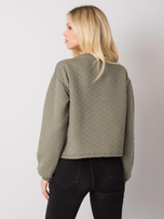 Khaki bluza pikowana bez kaptura Kerstine