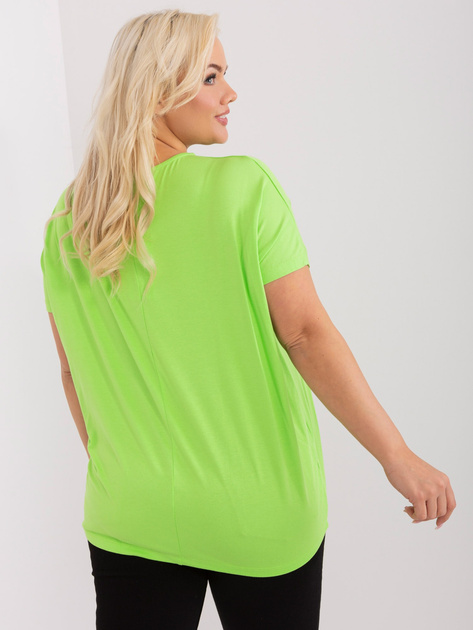 Hurt Jasnozielona bluzka plus size z okrągłym dekoltem