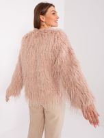 Hurt Brudnoróżowa damska kurtka przejściowa z kieszeniami