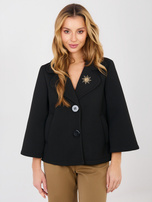 Czarny płaszcz z piankowego materiału  