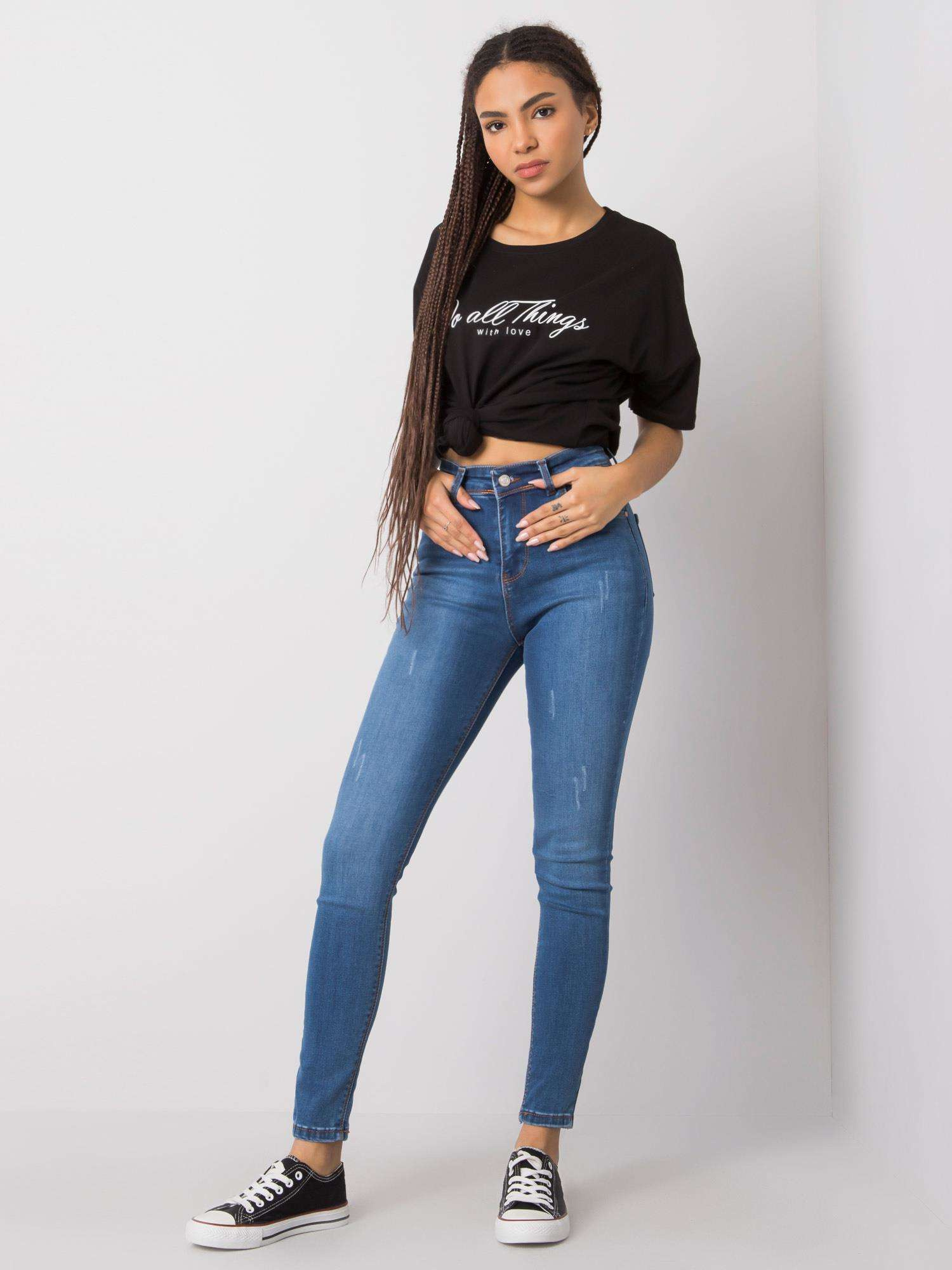 Blaue Skinny-Jeanshose Gianna RUE PARIS.