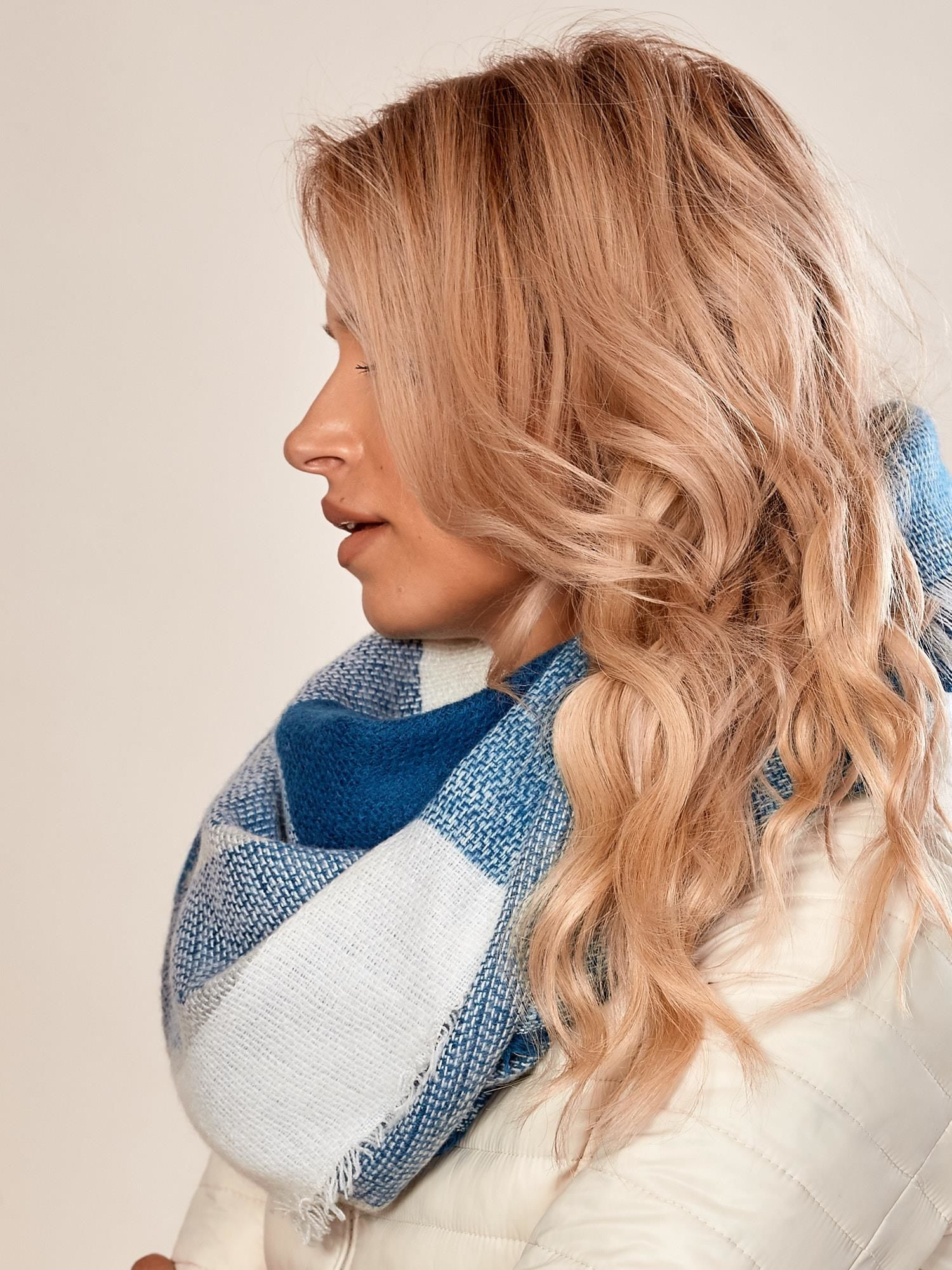 Sea knitted scarf