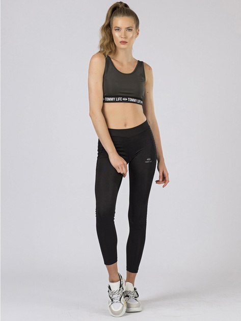 TOMMY LIFE Khaki top sportowy