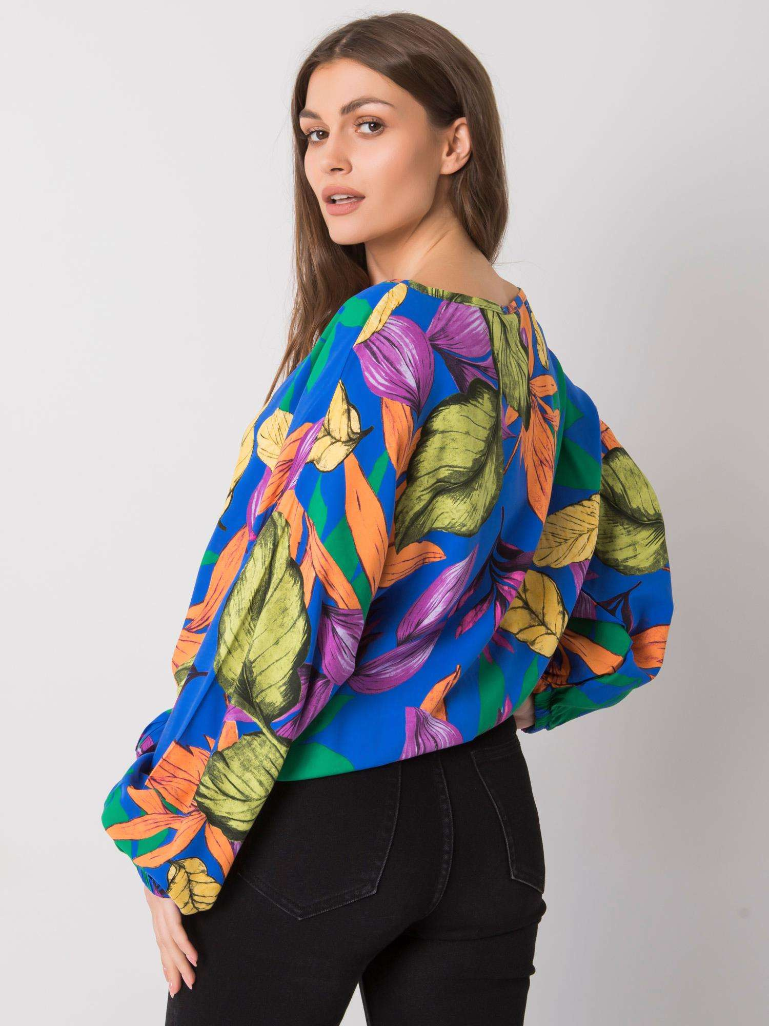Blaue Oversize-Bluse Ainara.