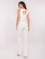 Ecru dwuczęściowy komplet elegancki 