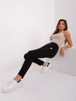 Hurt Czarne damskie spodnie dresowe z bawełny