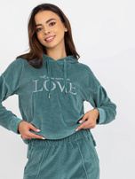 Hurtownia Morska ciepła piżama welurowa z napisami  