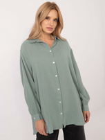 Hurt Pistacjowa muślinowa koszula z kołnierzykiem SUBLEVEL