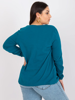 Morska bluzka plus size z długim rękawem Hailey