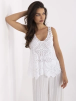 White lace tank top.