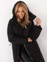 Hurt Czarna puchowa kurtka zimowa z pikowaniem SUBLEVEL