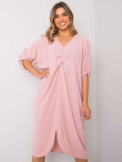 Brudnoróżowa luźna sukienka Dorsey