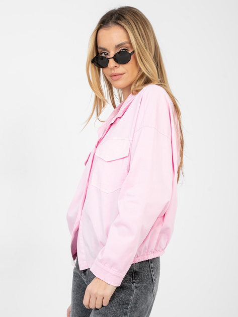 Jasnoróżowa koszula oversize z bawełny RUE PARIS