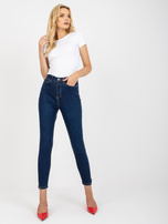 Hurt Ciemnoniebieskie spodnie jeansowe skinny STITCH & SOUL 