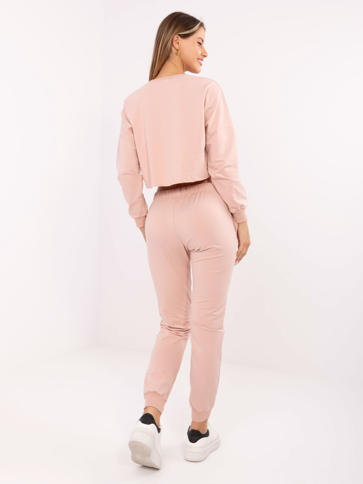 Schmutzig-rosa Damen-Set aus Baumwolle Monica RUE PARIS.