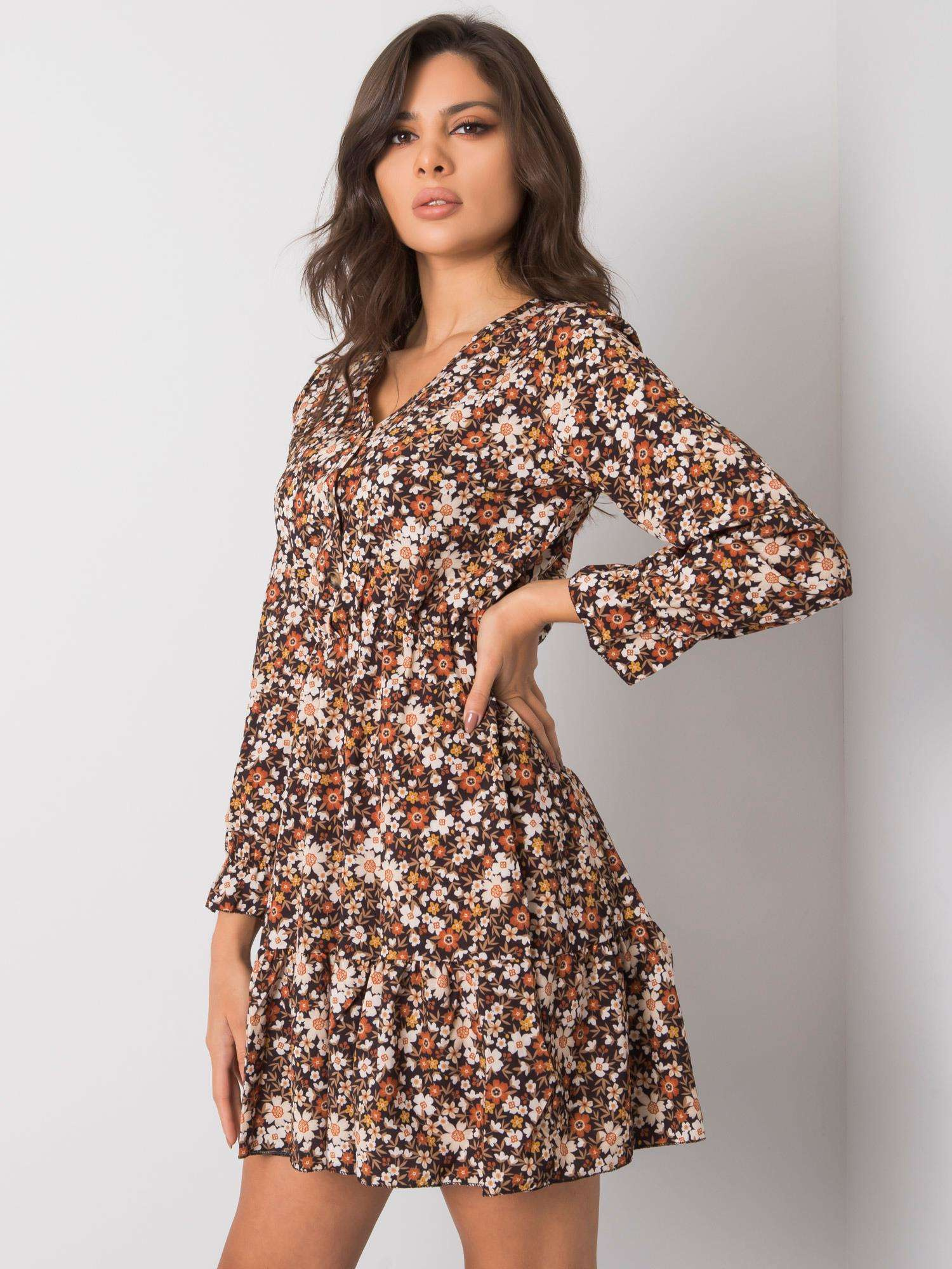Schwarzes Kleid mit Rüsche Anavi OCH BELLA.