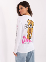 Biała bluzka z nadrukiem na plecach SUBLEVEL 