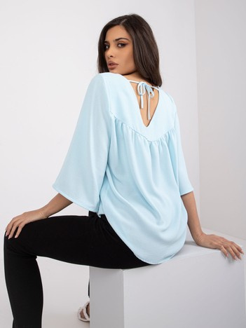 Jasnoniebieska luźna bluzka Anita RUE PARIS