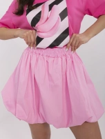 Jasnoróżowa mini spódnica bombka