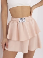 Hurt Jasnobrzoskwiniowa mini spódnica z wiskozą