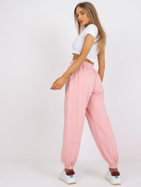 Różowe spodnie dresowe z wysokim stanem June