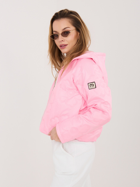 Różowa przejściowa kurtka z ściągaczem RUE PARIS