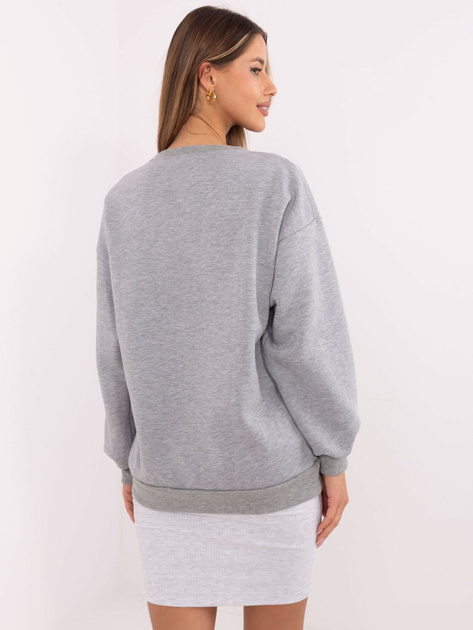 Hurt Szara melanżowa bluza bez kaptura z ociepleniem