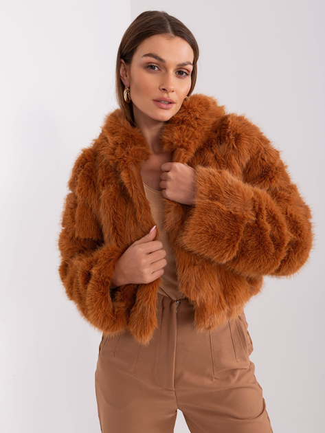 Hurt Jasnobrązowa kurtka przejściowa z kapturem