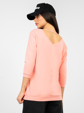 Brzoskwiniowa bluzka basic z bawełny RUE PARIS