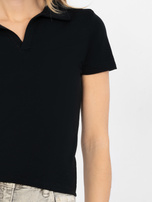 Czarna dopasowana koszulka typu polo