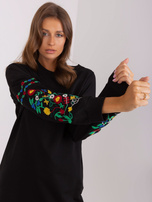 Hurt Czarna sukienka dresowa z kieszeniami RUE PARIS