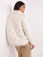 Hurt Perłowa zimowa kurtka damska z połyskiem 