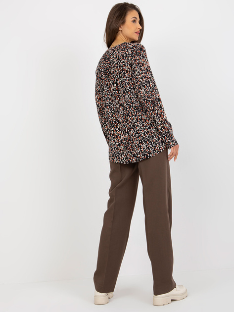 Hurt Czarna bluzka z nadrukiem i dekoltem V SUBLEVEL