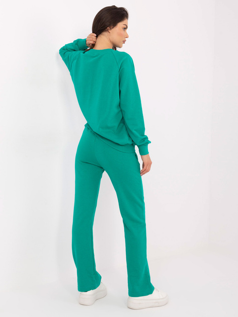 Hurt Zielony damski komplet dresowy z bluzą oversize