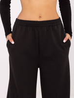 Czarne dresowe spodnie palazzo 