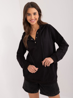 Hurtownia online Czarna dresowa bluza kangurka