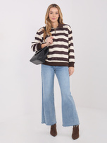 Jasnobeżowa damska bluza typu polo