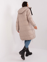 Hurt Beżowa pikowana kurtka zimowa SUBLEVEL 