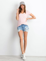 Różowy melanżowy t-shirt Square