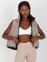 Hurt Czarna dwustronna kamizelka puchowa z pikowaniem 