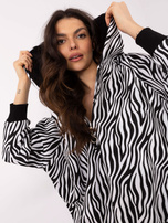 Hurt Biało-czarna damska bluza w zwierzęcy wzór
