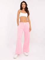 Helle rosa Sweatpants mit Nähten.