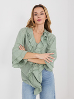 Khaki rozpinana koszula na lato 